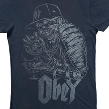 Load image into Gallery viewer, OBEY Gothic Skater Mummy Zombie Cartoon Logo Graphic T-Shirt