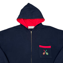 Load image into Gallery viewer, Vintage 90's ALICE SPORT Embroidered Tennis Motif Zip Hoodie