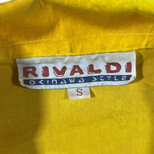 Load image into Gallery viewer, Early 00's Rivaldi Okinawa Style Gothic Y2K Graphic Yellow Short Sleeve Shirt