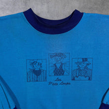 Load image into Gallery viewer, Vintage 80's Les P'tits Loups Cartoon Spellout Graphic Blue Sweatshirt