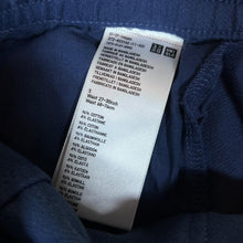 Load image into Gallery viewer, UNIQLO Classic Blue Tapered Cotton Elastane Drawstring Trousers