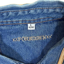 Load image into Gallery viewer, Vintage Forbidden Cowboy Western Panel Blue Denim Long Sleeve Shirt