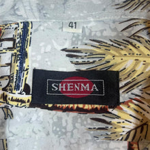 Load image into Gallery viewer, Vintage SHENMA Hawaiian Tropical Palm Car Patterned Short Sleeve Polyester Shirt