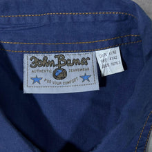 Load image into Gallery viewer, Vintage John Baner Cowboy Western Aztec Patterned Cotton Blue Short Sleeve Shirt