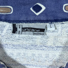 Load image into Gallery viewer, Vintage 90's Huricane Menswear Crazy Abstract Patterned Long Sleeve Pullover Polo Shirt