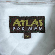 Load image into Gallery viewer, Vintage Atlas For Men Embroidered Cowboy Western White Cotton Long Sleeve Shirt