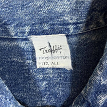 Load image into Gallery viewer, Vintage 90's Traffic Acid Wash Blue Denim Long Sleeve Cotton Shirt