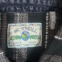 Load image into Gallery viewer, Vintage 90's MC O'NEILL Brown Black Multi Blanket Striped Long Sleeve Flannel Shirt