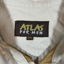 Load image into Gallery viewer, ATLAS FOR MEN Cowboy Western Embroidered Shoulder Panel Cream Long Sleeve Shirt