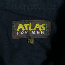 Load image into Gallery viewer, Early 00's Atlas For Men Cowboy Western Embroidered Black Cotton Long Sleeve Shirt