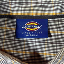 Load image into Gallery viewer, Dickies Brown White Orange Multi Check Short Sleeve Cotton Button-Up Shirt