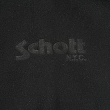 Load image into Gallery viewer, Early 00's SCHOTT NYC Big Spellout Sherpa Fleece Lined Zip Fleece Hoodie