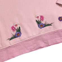 Load image into Gallery viewer, Vintage 90’s St John's Bay Embroidered Floral Gingham Check Trim Sweatshirt