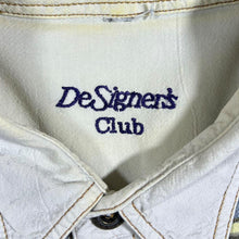 Load image into Gallery viewer, Vintage DeSigner's Club Cowboy Western Embroidered Native White Long Sleeve Shirt