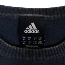 Load image into Gallery viewer, Adidas Mini Logo Blue White Multi Striped Crewneck Sweater Jumper