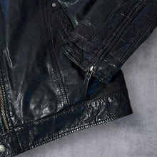 Load image into Gallery viewer, Early 00's NEXT Classic Black Genuine Real Leather Zip Biker Jacket