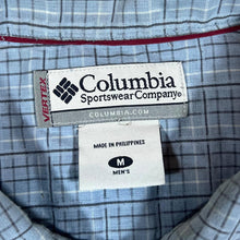 Load image into Gallery viewer, COLUMBIA Classic Blue Check Fishing Outdoor Short Sleeve Shirt