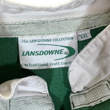 Load image into Gallery viewer, Lansdowne Rugby IRELAND Embroidered Crest Logo Heavy Cotton Green Rugby Shirt