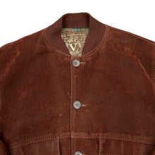Load image into Gallery viewer, Vintage 90's V MADE IN ITALY Classic Faux Suede Effect Bomber Jacket
