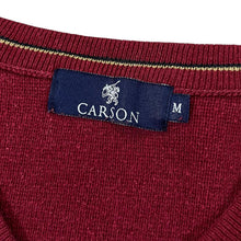 Load image into Gallery viewer, Vintage CARSON Grandad Patterned Cotton Acrylic V-Neck Sweater Jumper
