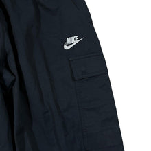 Load image into Gallery viewer, NIKE Classic Black Embroidered Mini Logo Cargo Tracksuit Bottoms