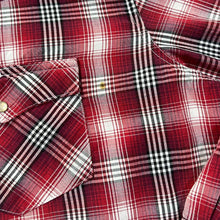Load image into Gallery viewer, Vintage 90's WRANGLER Western Cowboy Plaid Check Pearl Snap Popper Long Sleeve Shirt