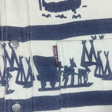 Load image into Gallery viewer, Vintage 90's CASA BLANCA Cowboy Western Patterned Striped Long Sleeve Flannel Shirt