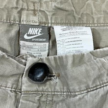 Load image into Gallery viewer, NIKE Classic Embroidered Mini Logo Beige Cargo Cotton Shorts