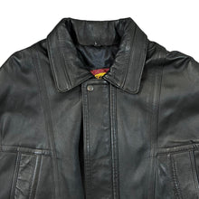 Load image into Gallery viewer, Vintage 90's Genuine Real Black Leather Mid Length Jacket