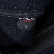 Load image into Gallery viewer, Vintage Oxford Polo Street Embroidered Spellout Black Hoodie