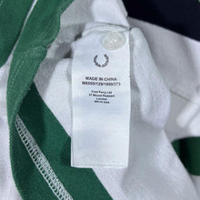 Load image into Gallery viewer, Fred Perry Green Black White Striped Mini Logo Cotton Polo Shirt