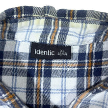 Load image into Gallery viewer, Vintage Identic White Orange Blue Plaid Check Long Sleeve Flannel Shirt