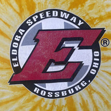 Load image into Gallery viewer, Eldora Speedway "Rossburg, Ohio" Yellow Tie Dye Motorsports Racing T-Shirt