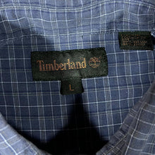 Load image into Gallery viewer, Vintage Timberland Classic Grey-Blue Check Short Sleeve Button-Up Shirt