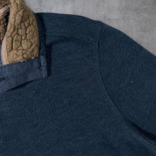 Load image into Gallery viewer, G.H.Bass & Co. Contrast Fleece Collared Dark Grey Button Pullover Sweatshirt