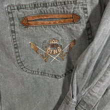 Load image into Gallery viewer, Vintage 90's Graffiti Made in Thailand Grey Western Style Long Sleeve Cotton Shirt