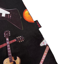 Load image into Gallery viewer, Early 00's GIBSON TOUR WEAR By Dragonfly Guitar All-Over Print Patterned Polyester Open Collar Shirt