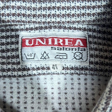 Load image into Gallery viewer, Vintage Unirea Salonla Brown White Houndstooth Style Check Long Sleeve Flannel Shirt