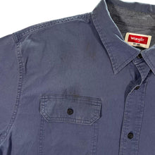 Load image into Gallery viewer, WRANGLER "Flex For Comfort" Classic Blue Short Sleeve Cotton Shirt