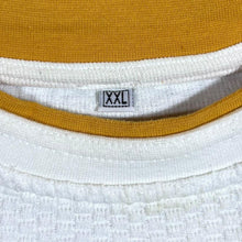 Load image into Gallery viewer, Vintage 90's Clubwear Tradition Embroidered Crest Logo White Yellow Waffle Sweatshirt