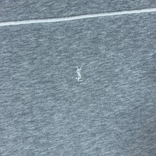 Load image into Gallery viewer, Early 00's YSL YVES SAINT LAURENT Baby Pink Grey Mini Logo Colour Block T-Shirt