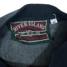 Load image into Gallery viewer, Vintage RIVER ISLAND Colour Block Multi Striped Mock High Neck Long Sleeve T-Shirt