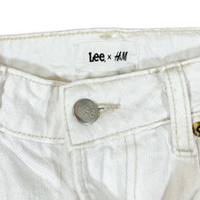 Load image into Gallery viewer, LEE x H&amp;M Classic White Denim Cotton High Waisted Tapered Mom Jeans
