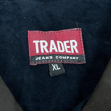 Load image into Gallery viewer, Vintage TRADER JEANS COMPANY Classic Leather Effect Collar Faux Suede Trucker Bomber Jacket