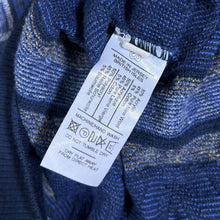 Load image into Gallery viewer, Vintage Pierre Sangan Blue Mix Grandad Patterned V-Neck Sweater Jumper
