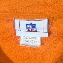 Load image into Gallery viewer, NFL Cleveland Browns Embroidered Football Logo Brown Orange 1/4 Zip Fleece Sweatshirt