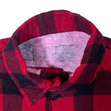 Load image into Gallery viewer, Red Black Lumberjack Plaid Check Long Sleeve Cotton Flannel Shirt