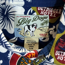 Load image into Gallery viewer, Early 00's BIG DOGS Hawaiian Tropical Floral Patterned Rayon Open Collar Short Sleeve Shirt