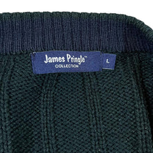 Load image into Gallery viewer, Early 00's JAMES PRINGLE Classic Acrylic Cable Knit Dark Green Button Cardigan Sweater Jumper