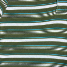 Load image into Gallery viewer, Early 00's O'NEILL Green Blue White Striped Skater Surfer Short Sleeve Polo Shirt